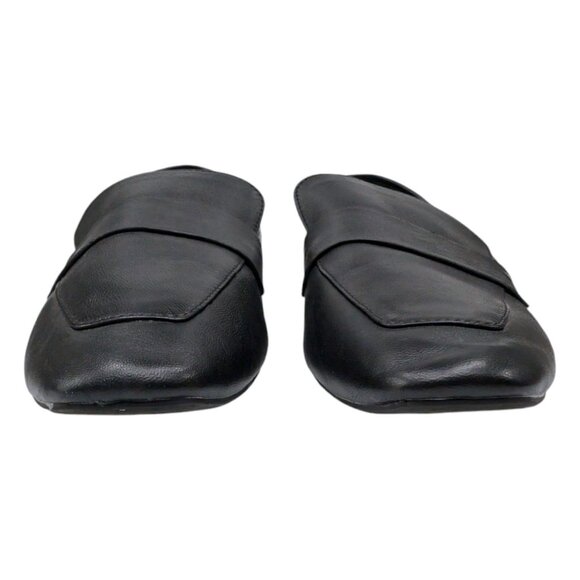 Primark Leather Flats Womens Solid Black Square Toe Slip On Shoes Size 9 - Picture 9 of 11